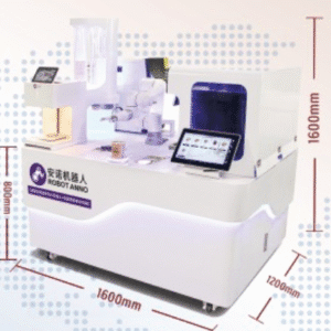 روبوت ذكي لصناعة القهوة وطباعة صور مخصصة عليها 