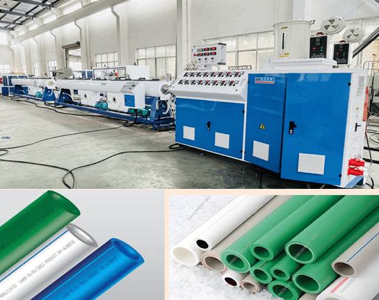 خط انتاج أنابيب PPR طبقة واحدة Φ16mm-Φ63mm (عالي السرعة)