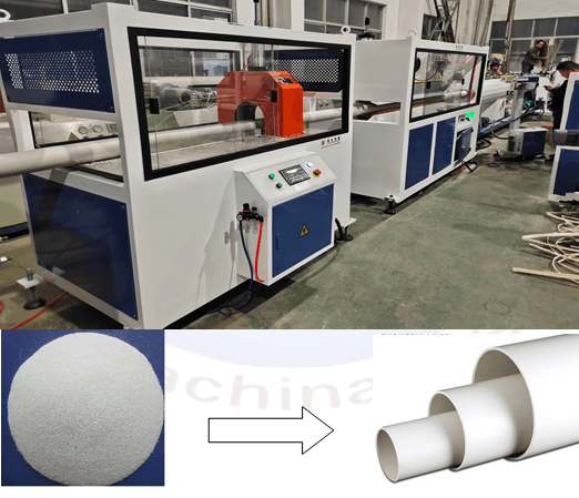 خط سحب أنابيب PVC الخاصة بالصرف الصحي